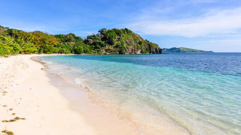 A beach on Mana Island