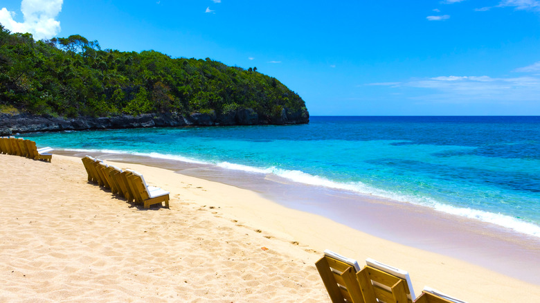 chairs on Jamaica's Bamboo Beach