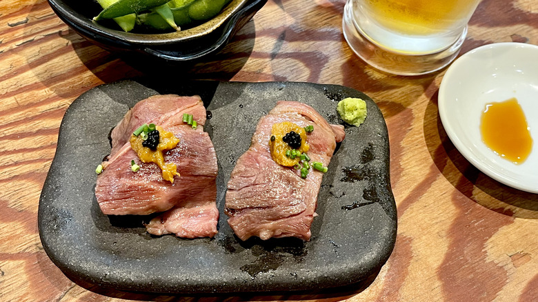 Kobe steaks in Osaka.