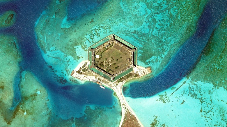 fort and water at Dry Tortugas