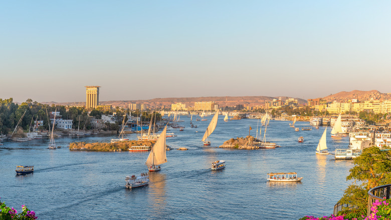 Boats on the Nile River