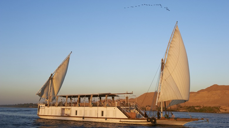 Traditional Egyptian sailboat on Nile