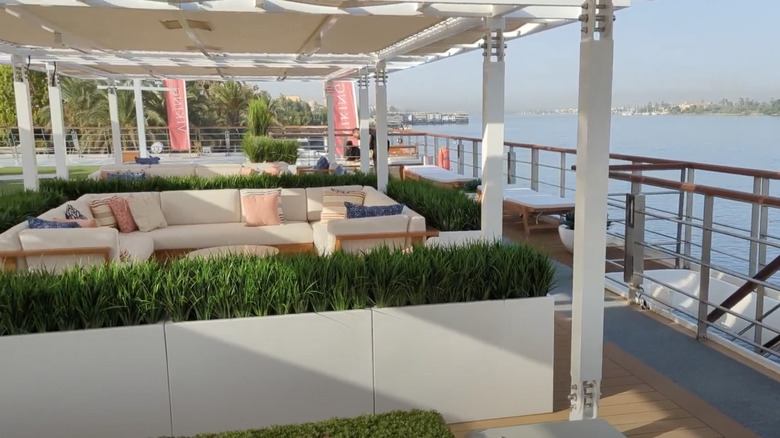 Upper deck of Viking Egypt cruise ship