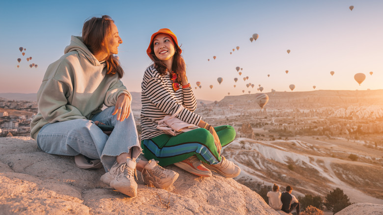 tourists casual dress Cappadocia