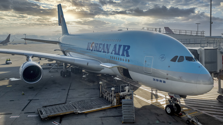 A Korean Air Airbus A380-800 in Sydney.