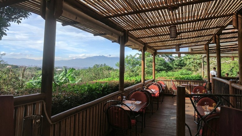 outdoor deck overseeing Costa Rica