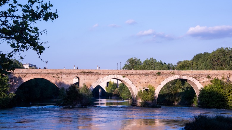 Milvian Bridge at sunset