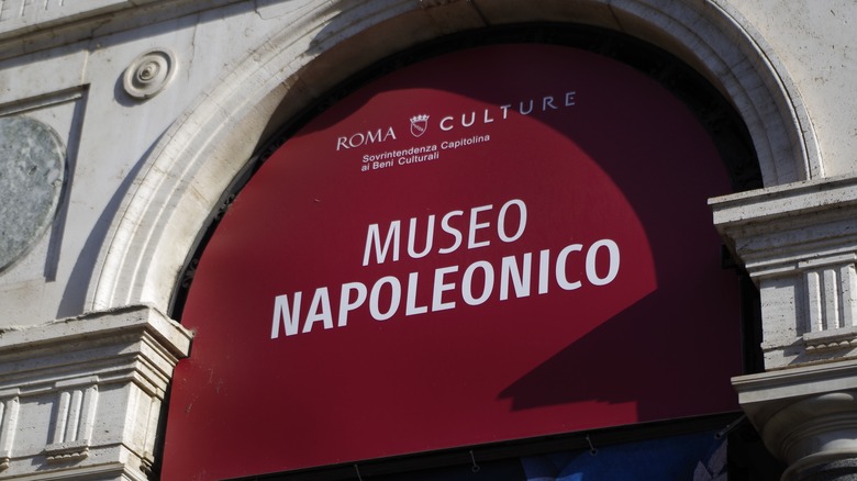 Entrance to Napoleonic museum overhead