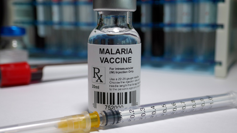 Vial of Malaria vaccine