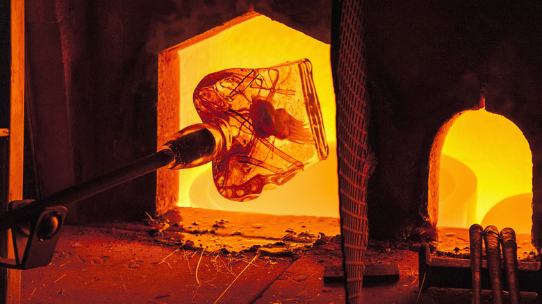 Murano glass being made