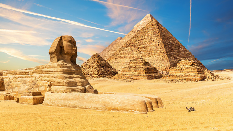 The Sphinx and Pyramids of Giza in Egypt