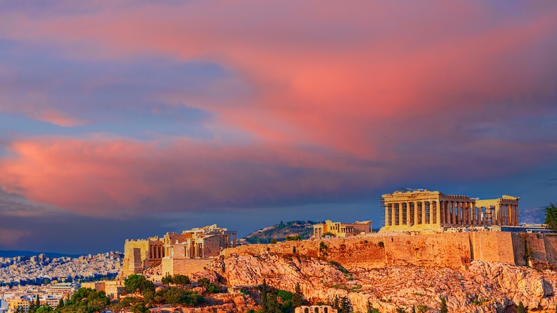 View of the Parthenon in Athens.