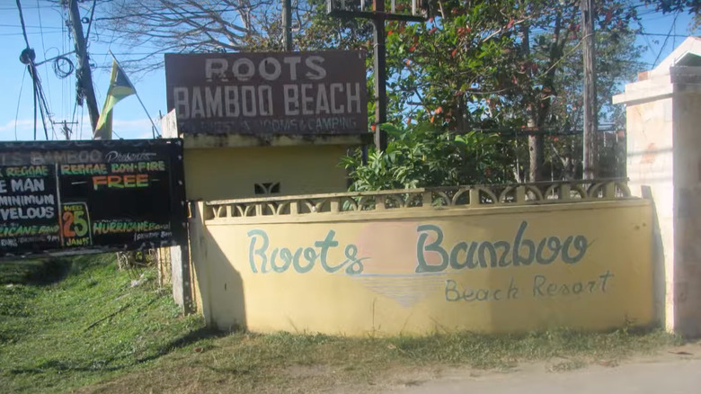 Roots Bamboo Beach Resort entrance