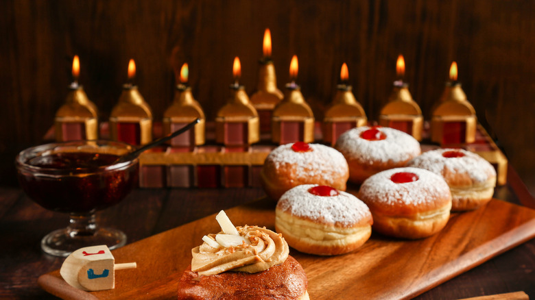 Delicious treats served for Hanukkah