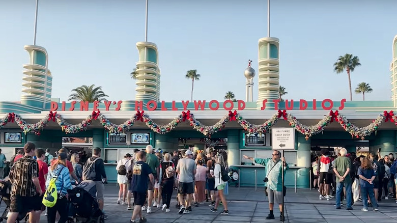 Holiday decorations at Hollywood Studios