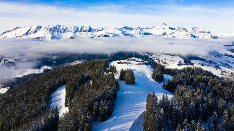 The ski slopes in Megeve