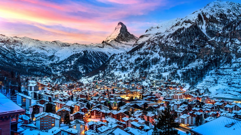 Sunrise at Zermatt with Matterhorn