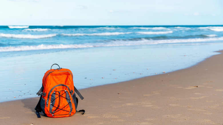 Lost backpack at beach