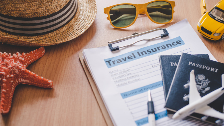 Travel Insurance paperwork