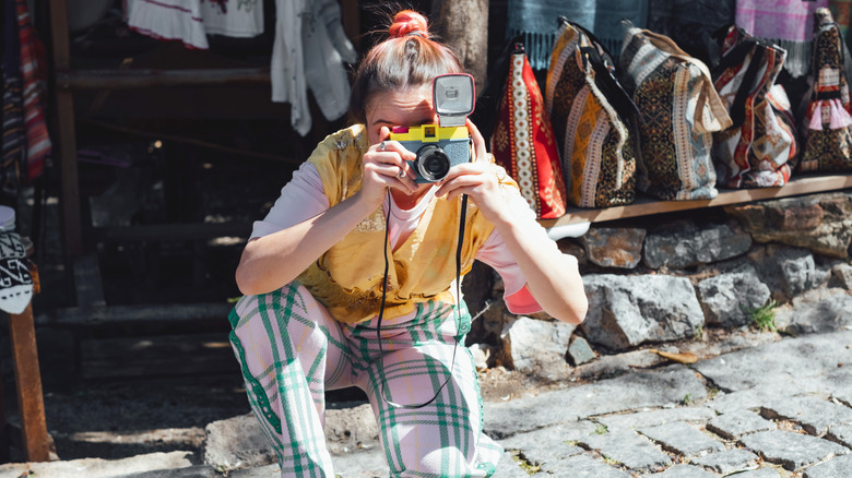 Woman taking a photo