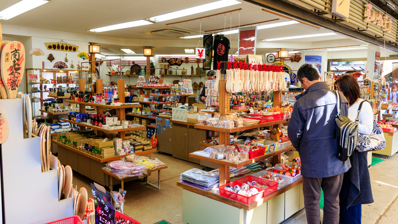 Tourist gift shop in Japan