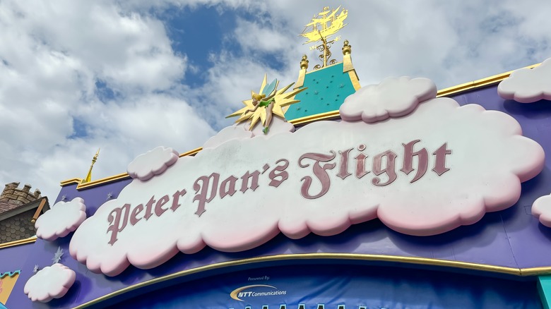 Peter Pan's Flight sign