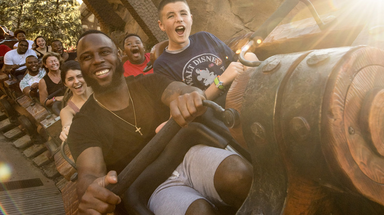 Guests on Seven Dwarfs Mine Train