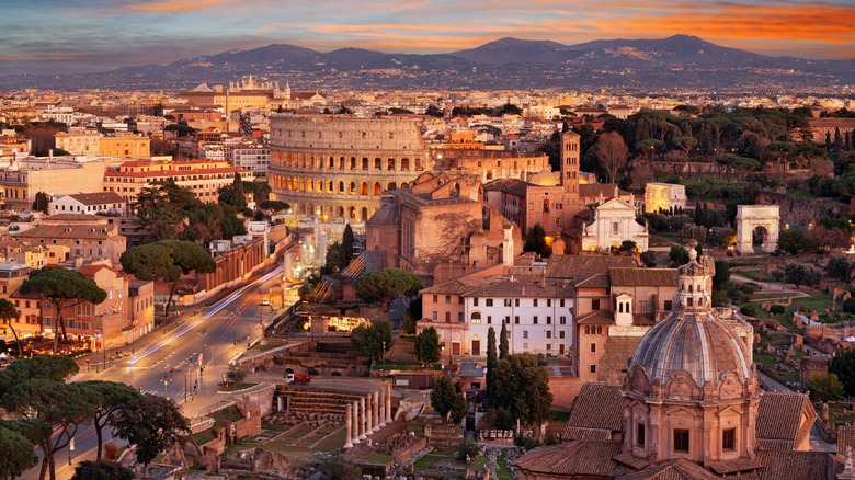 Rome at sunset