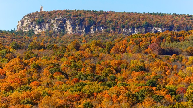 fall foliage new paltz cliffs