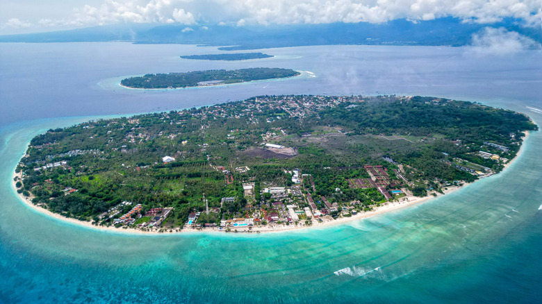 Gili Islands aerial view