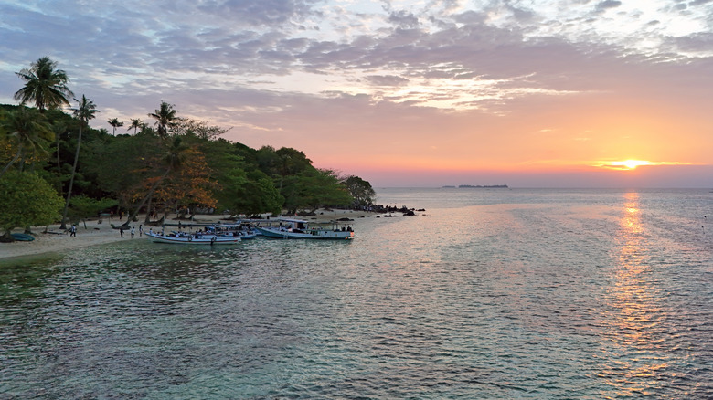 Karimunjawa beach at sunset