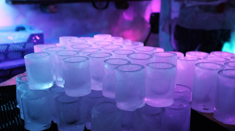 Ice glasses at Amsterdam Icebar