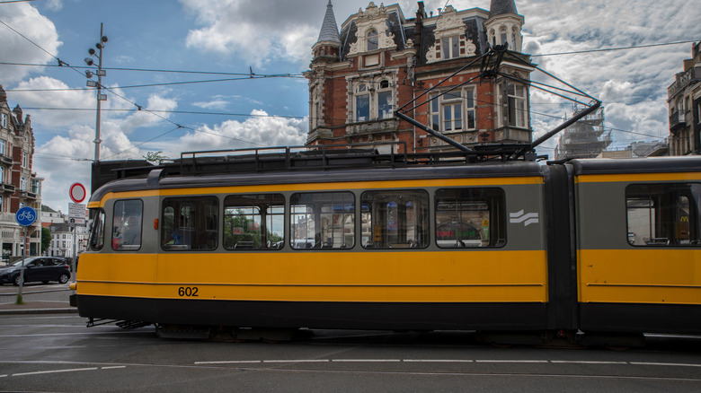 Tram 30 rolling through Amsterdam