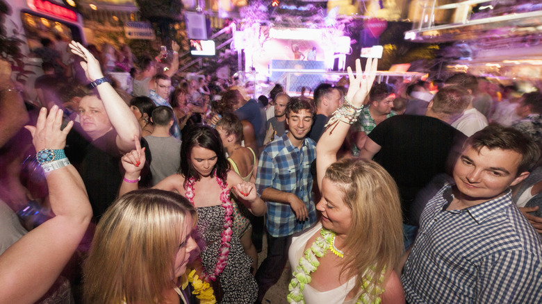 people dancing at Ibiza club