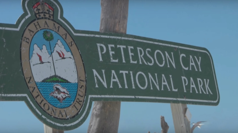 Peterson Cay National Park sign