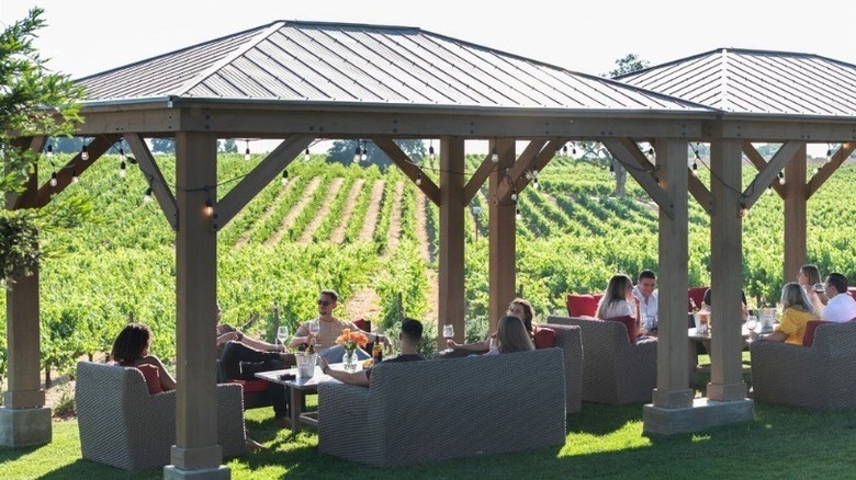 Outdoor tasting area at Bokisch Vineyards