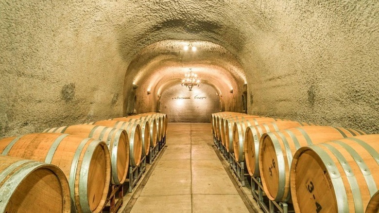 The wine cave at Cottonwood Canyon Winery