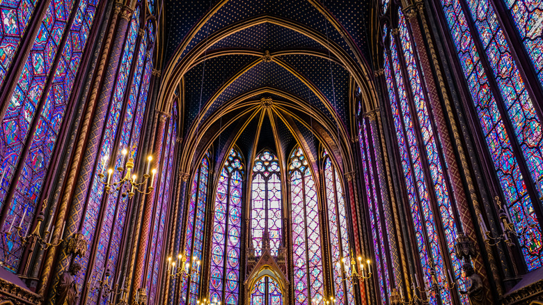 Stained glass of Paris' Saint-Chapelle