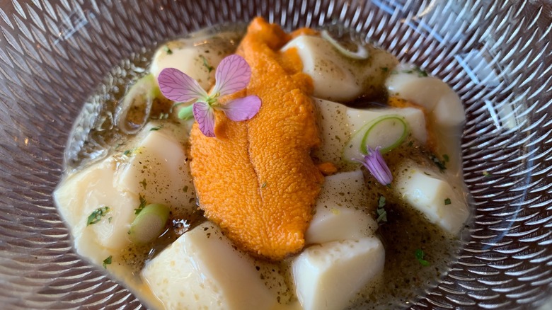 Sea urchin dish at Harbor House Inn