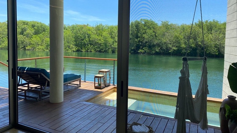 deck on overwater bungalow