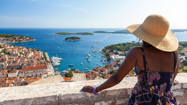 woman overlook Hvar