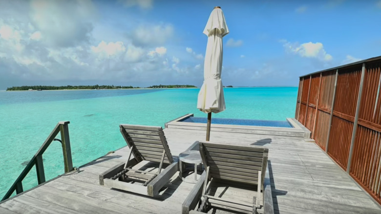 Pool overwater bungalow at Conrad Maldives