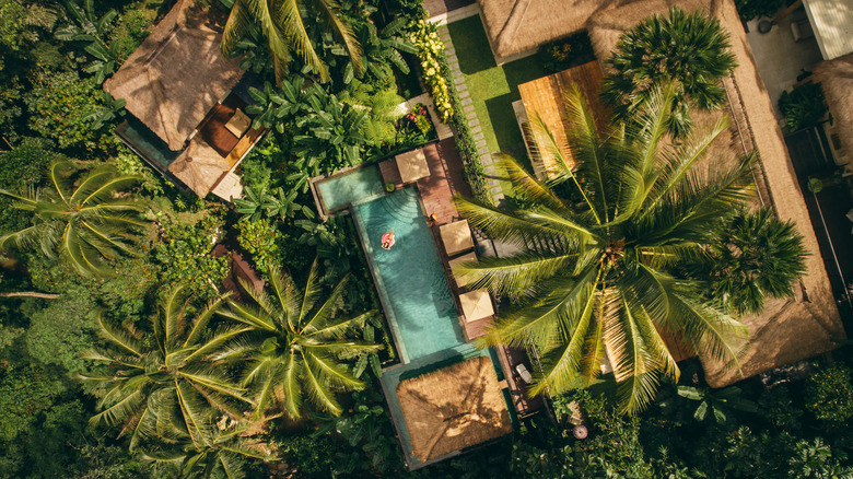 Aerial view of pool