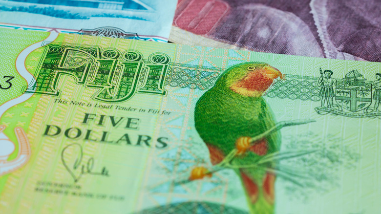 A Fijian five-dollar bill