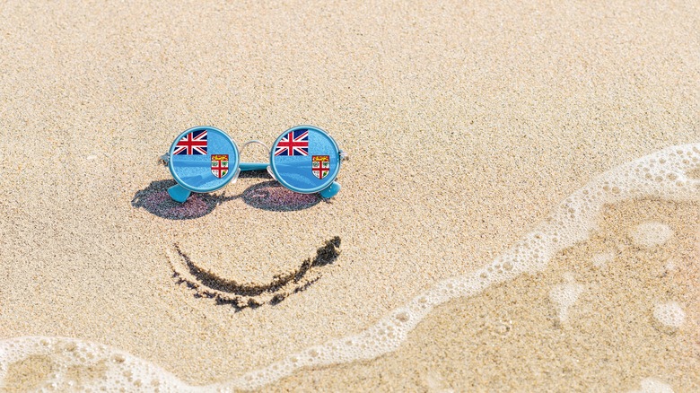 Sunglasses with Fiji flag