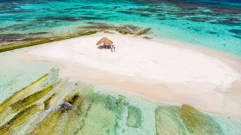 aerial view of Mopion Island