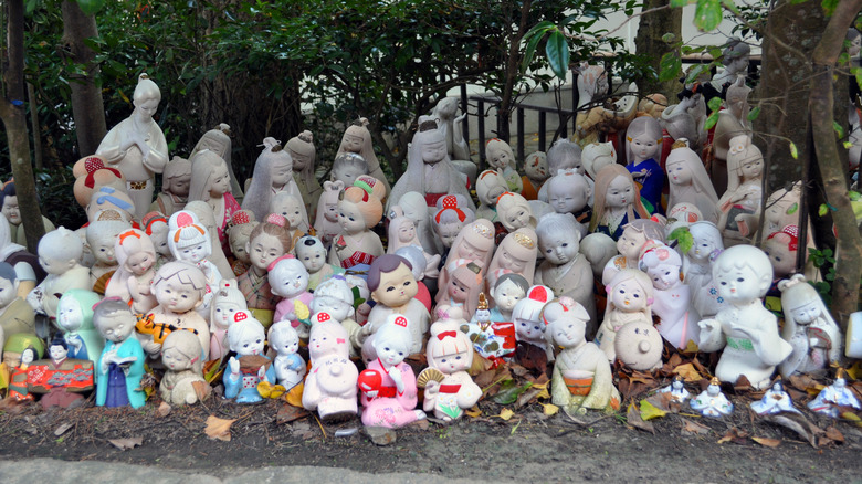 Dolls at the Awashima Jinja in Japan.