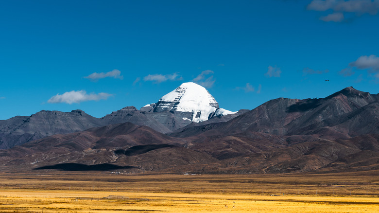 The holy site of Mount Kailash in Tibet.