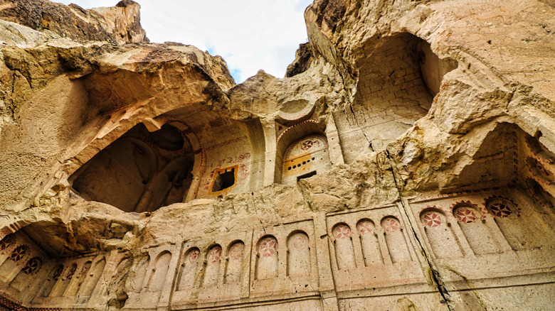 The exterior of Goreme's Dark Church, Turkey.