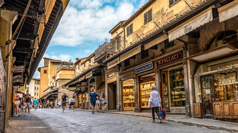 Jewelry shops in Florence, Italy